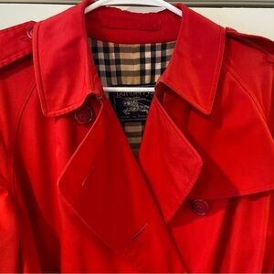 Vintage Red Burberry Trench Coat